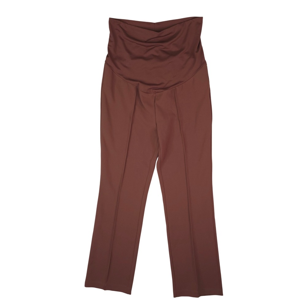 Destination Maternity Treggings Women Large Brown Over Belly Seamed Ankle Length